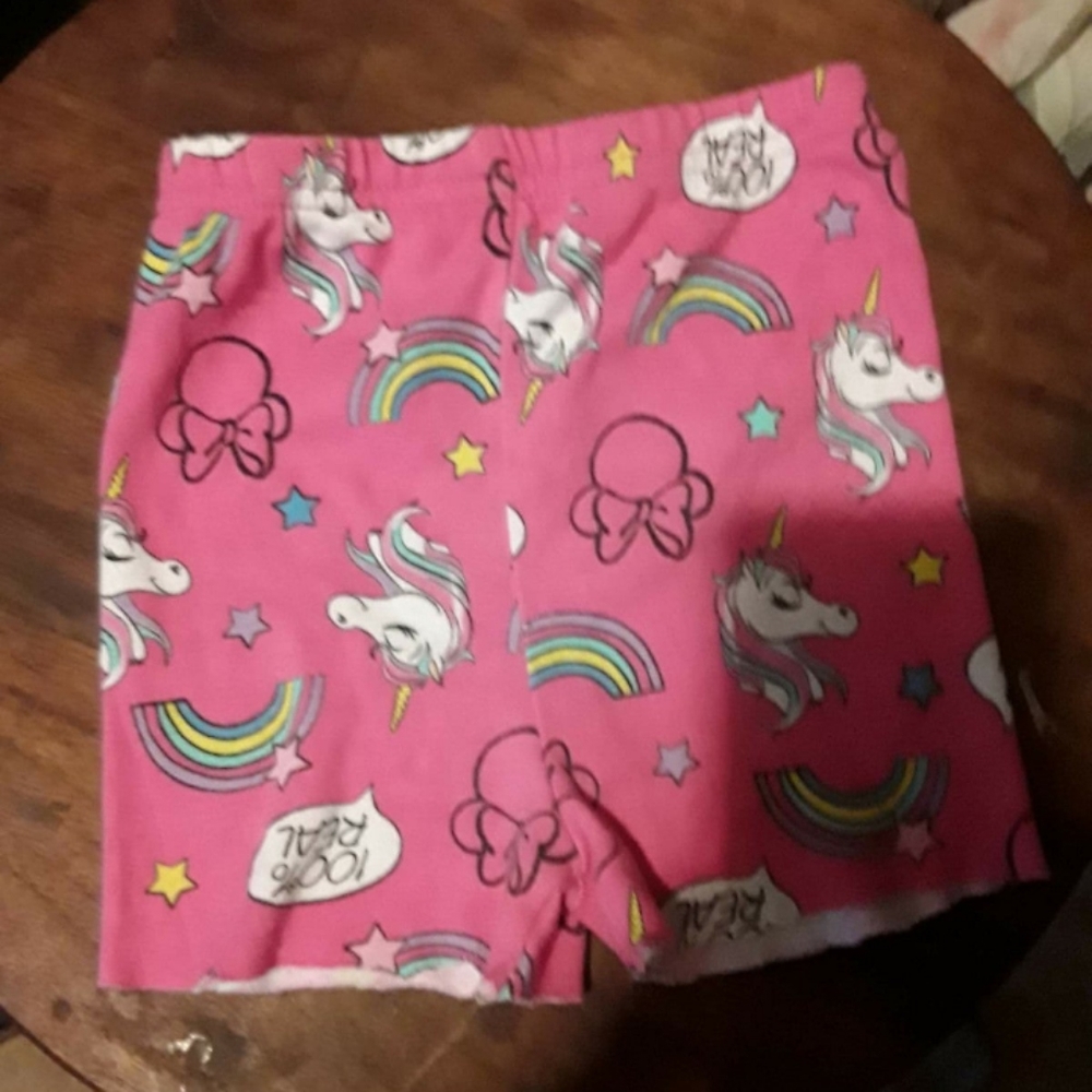 Unicorn pj shorts for girls